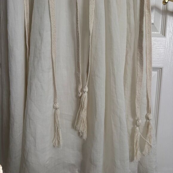 Ulla Johnson Aviva Knitted Cotton-trimmed Ramie Midi Dress in Pristine 4 - Picture 7 of 14